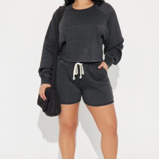 Conjunto de Shorts y Sudadera Ultra Suave en Felpa Lavada