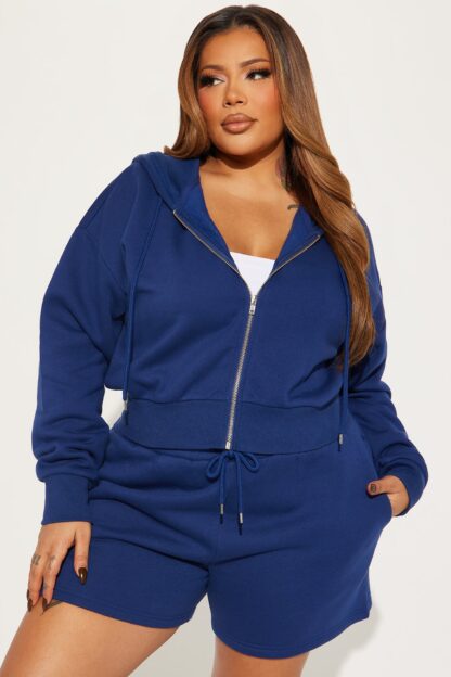 Conjunto de Sudadera y Shorts con Cierre - Negro - Image 32