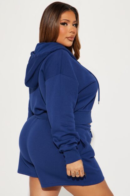 Conjunto de Sudadera y Shorts con Cierre - Negro - Image 34
