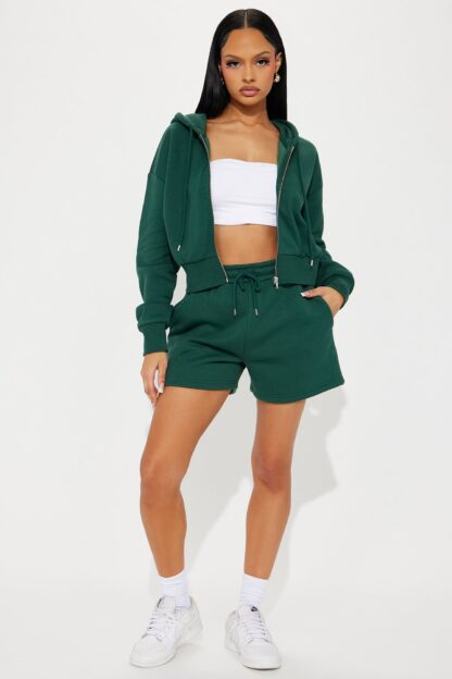 Conjunto de Sudadera y Shorts con Cierre - Negro - Image 15