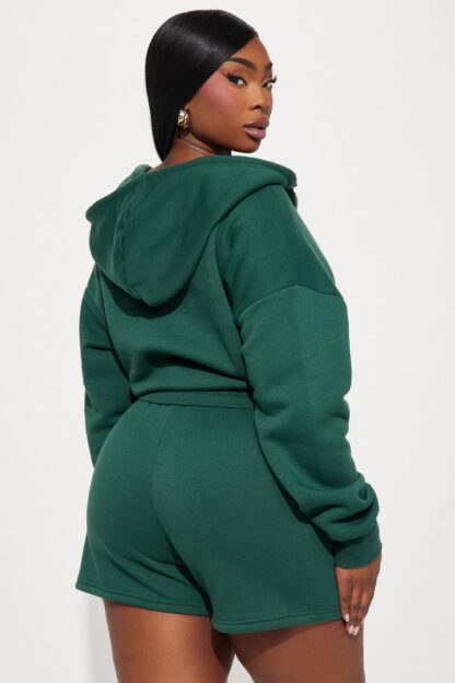 Conjunto de Sudadera y Shorts con Cierre - Negro - Image 19