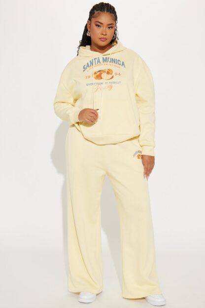 Conjunto de Sudadera y Pantalón Ancho en Felpa - Melocotón - Image 5