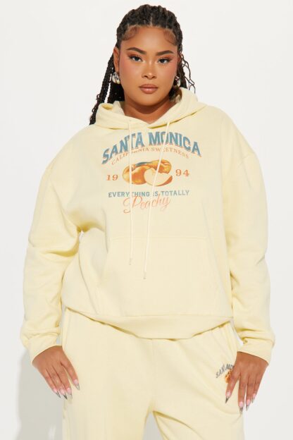 Conjunto de Sudadera y Pantalón Ancho en Felpa - Melocotón - Image 6