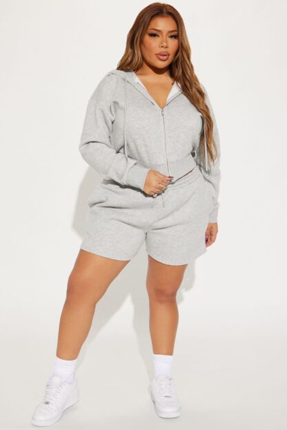 Conjunto de Sudadera y Shorts con Cierre - Negro - Image 11