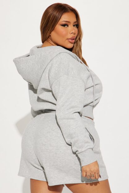 Conjunto de Sudadera y Shorts con Cierre - Negro - Image 13