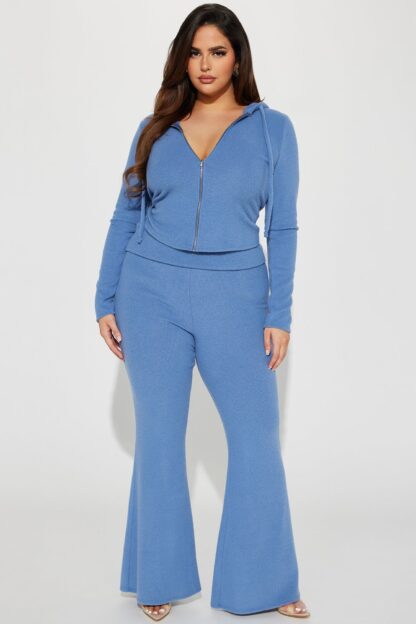 Conjunto de Pantalón y Chaqueta con Capucha en Azul - Image 6