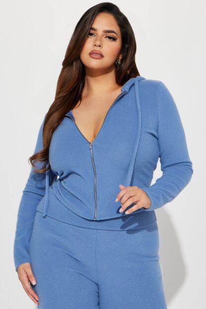 Conjunto de Pantalón y Chaqueta con Capucha en Azul - Image 7
